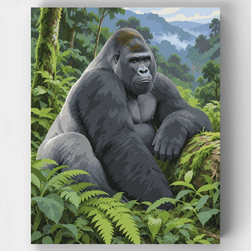 Silverback of Bwindi - Paint by Numbers Kit