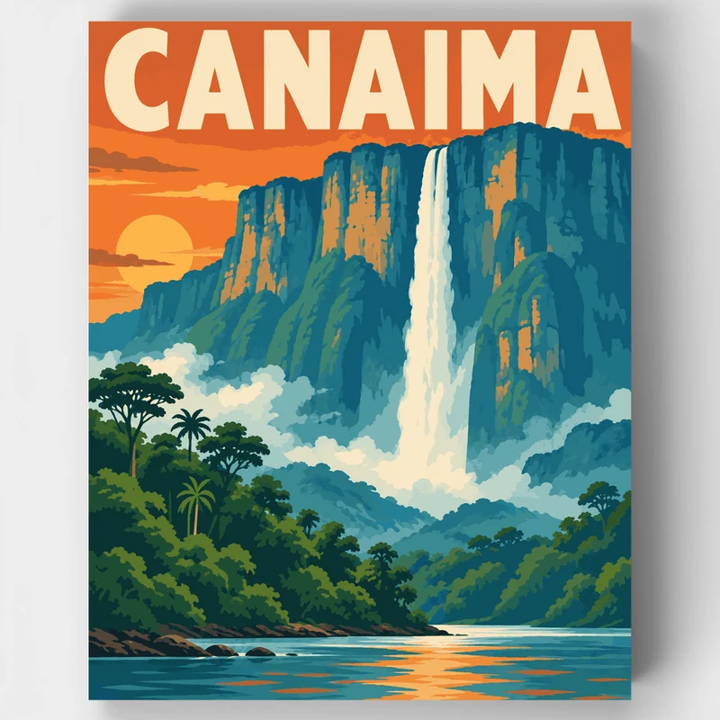 Angel Falls Sunset - Paint by Numbers Kit