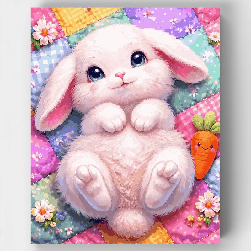 "Little Patchwork Bunny" Paint by Numbers Kit