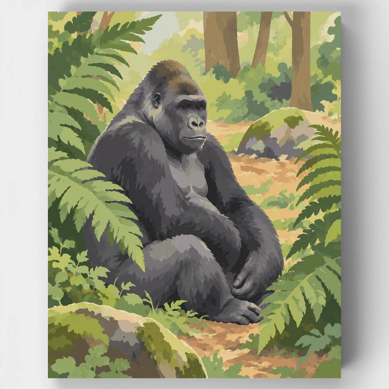 Bwindi Silverback - Paint by Numbers Kit