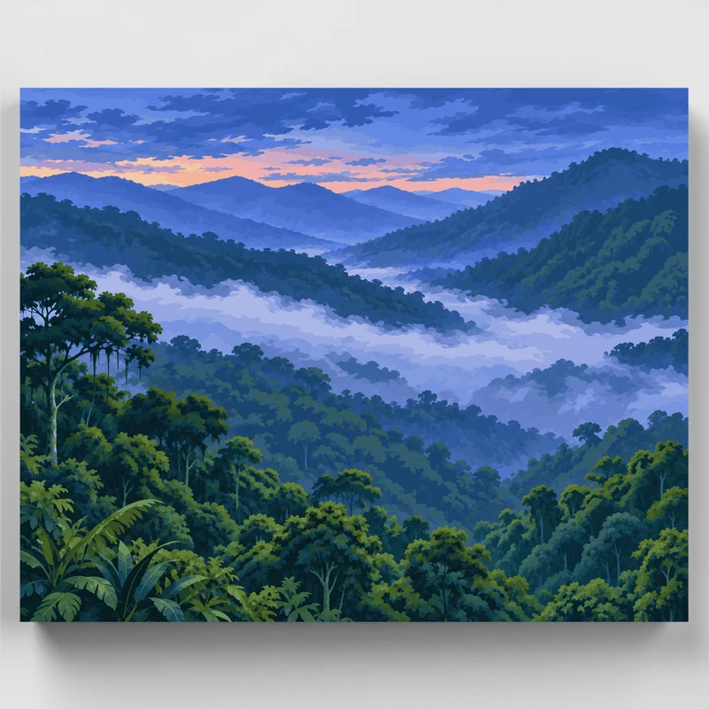 Bwindi Misty Valley - Paint by Numbers Kit