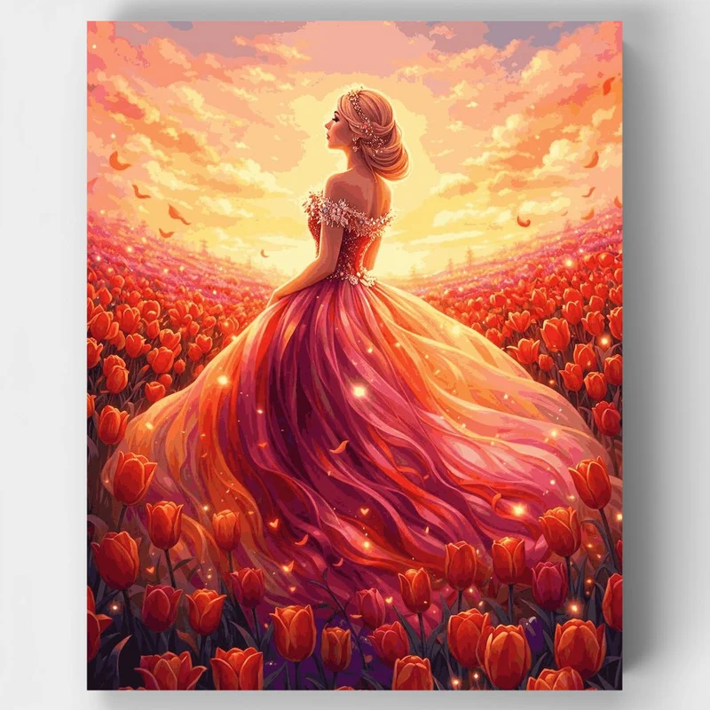 "Tulip Dawn" Paint by Numbers Kit